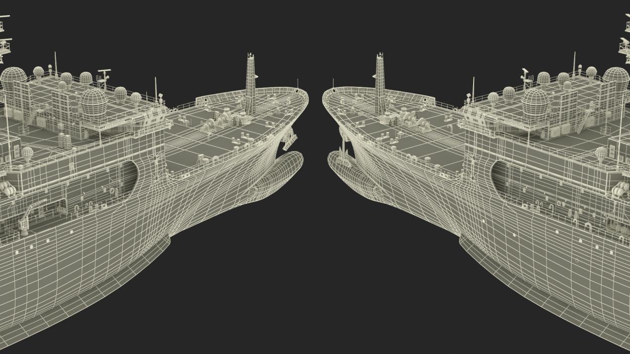 USNS Howard O Lorenzen Ship Rigged 3D model