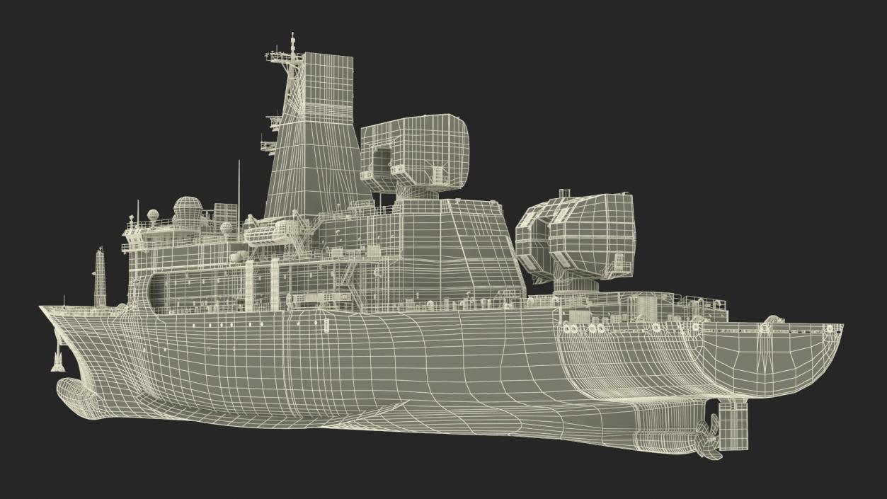 USNS Howard O Lorenzen Ship Rigged 3D model