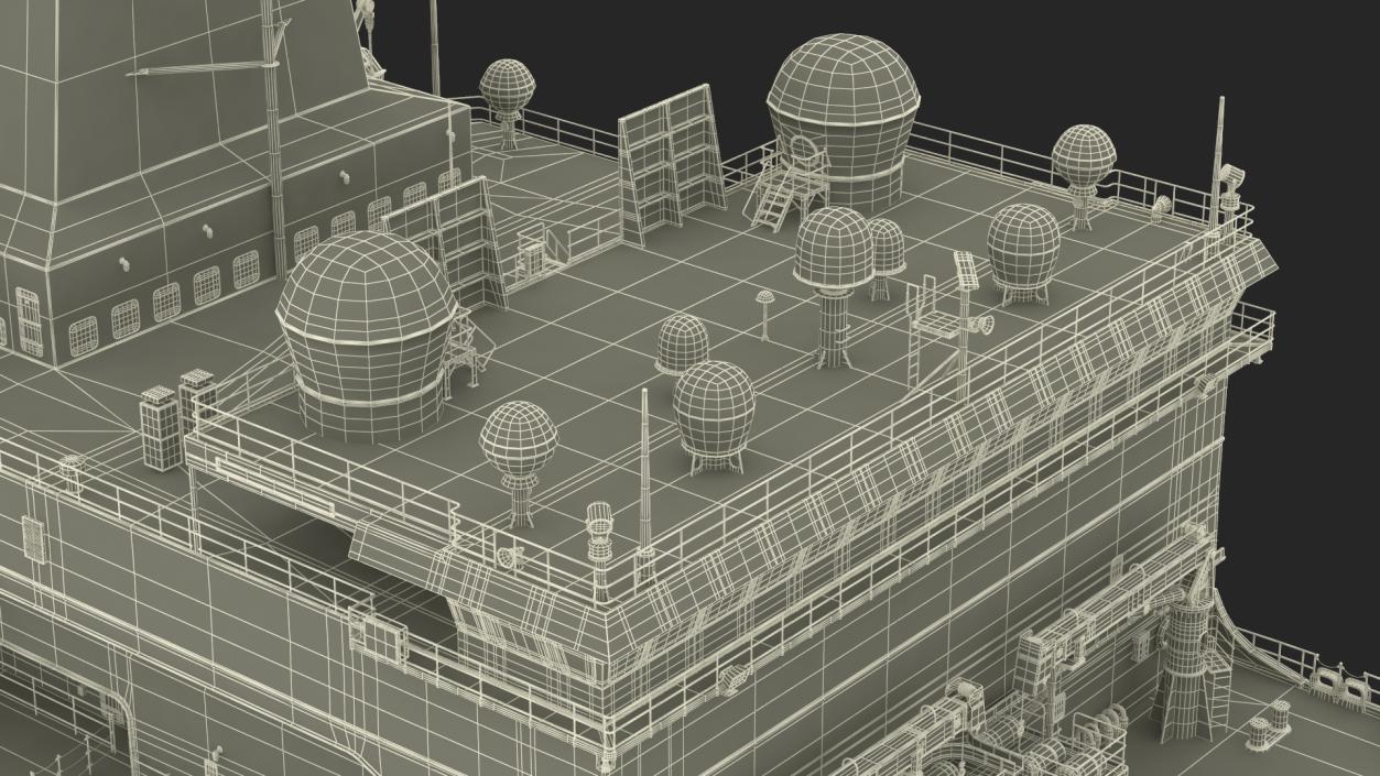 USNS Howard O Lorenzen Ship Rigged 3D model