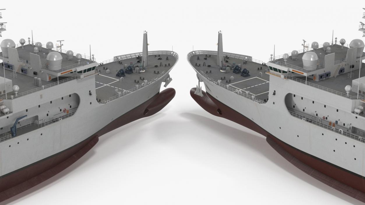 USNS Howard O Lorenzen Ship Rigged 3D model