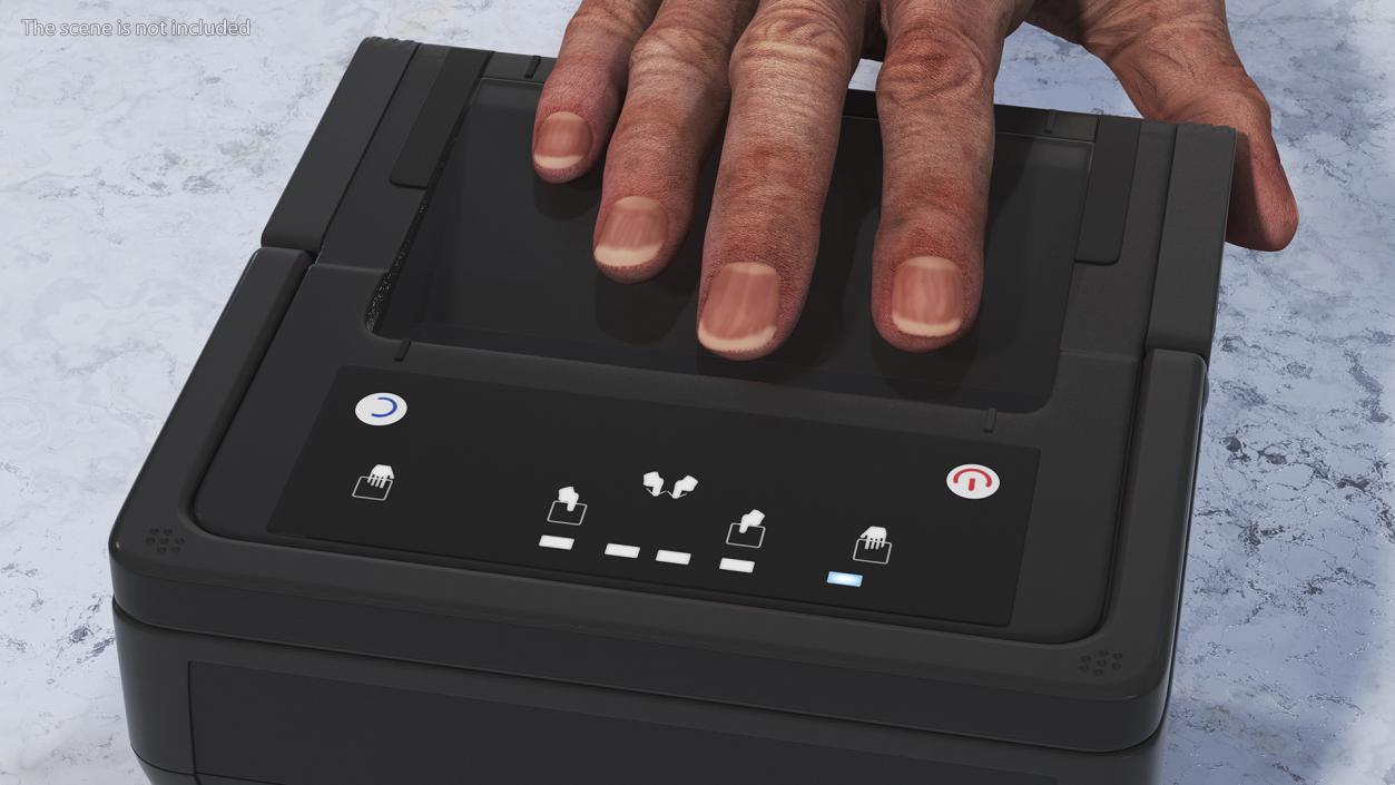 Fingerprints Scanner with Hand Rigged 3D