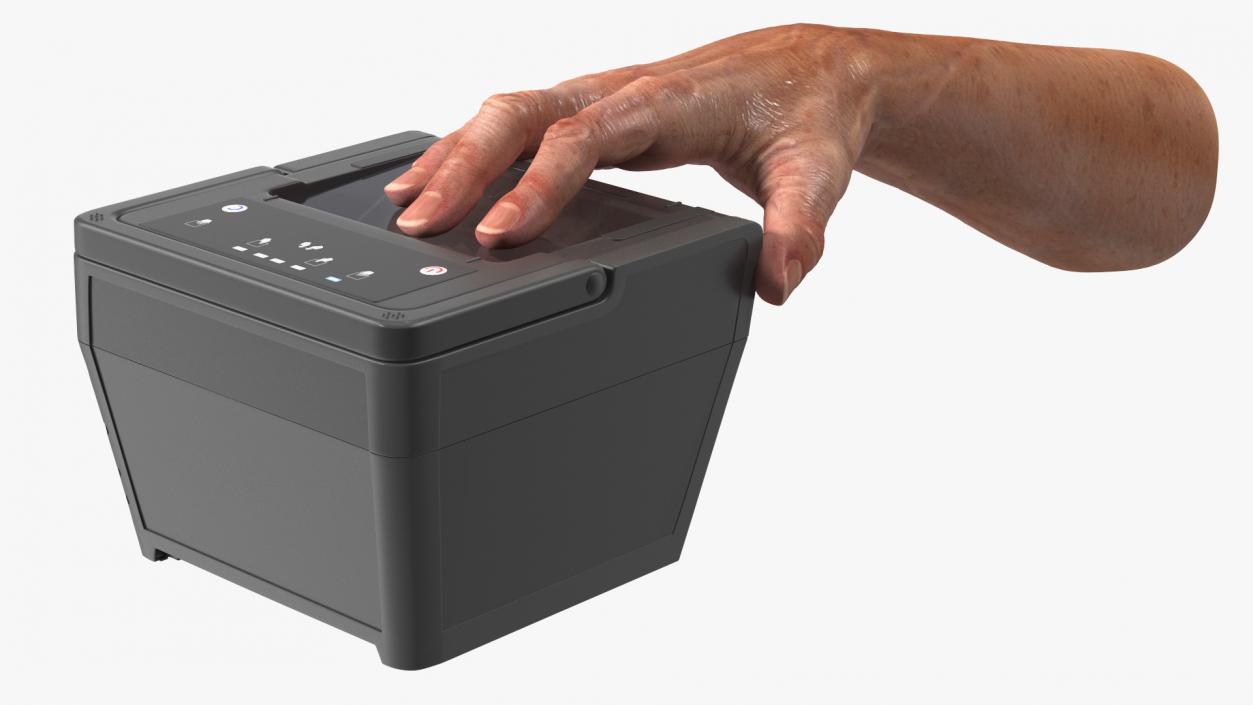 Fingerprints Scanner with Hand Rigged 3D