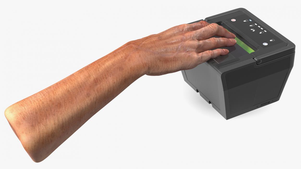 Fingerprints Scanner with Hand Rigged 3D