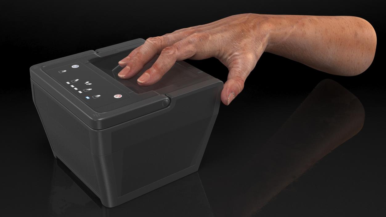 Fingerprints Scanner with Hand Rigged 3D