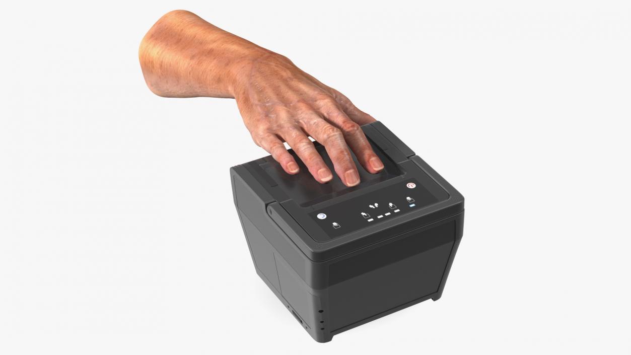 Fingerprints Scanner with Hand Rigged 3D