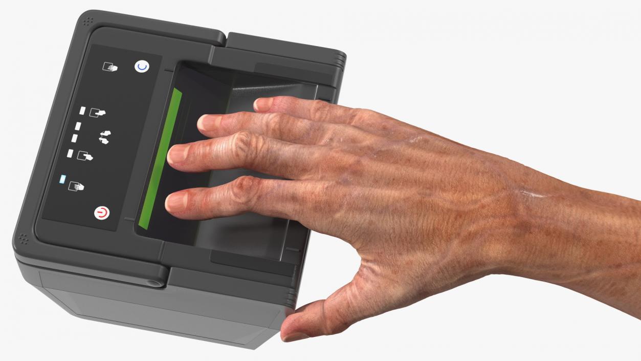 Fingerprints Scanner with Hand Rigged 3D