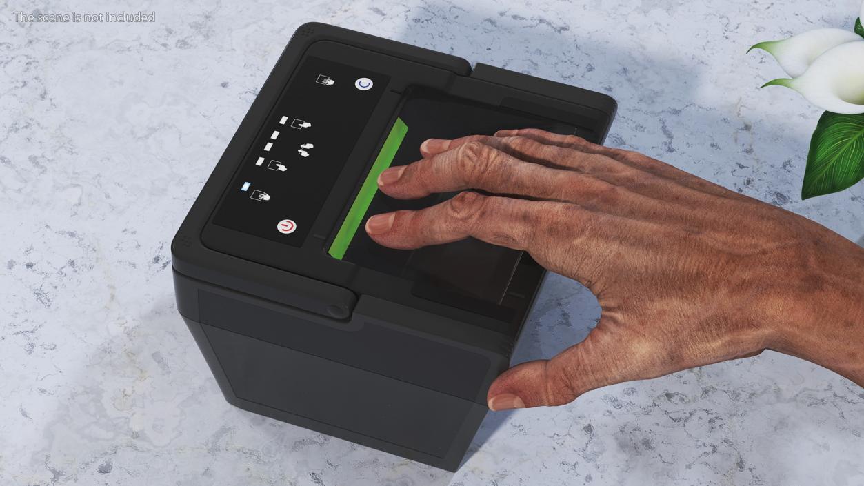 Fingerprints Scanner with Hand Rigged 3D