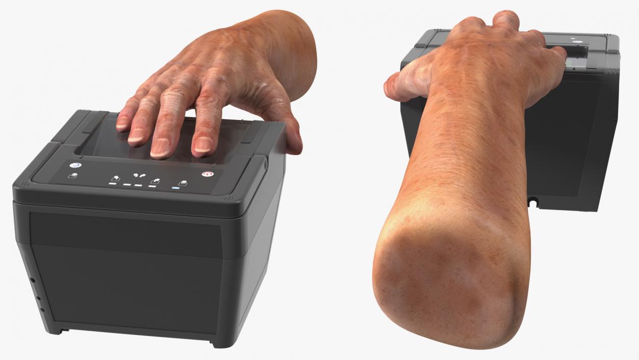 Fingerprints Scanner with Hand Rigged 3D