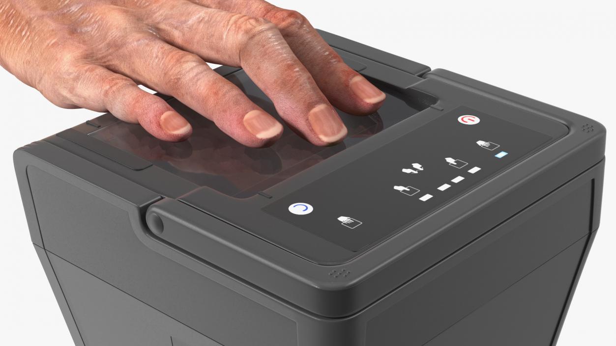 Fingerprints Scanner with Hand Rigged 3D