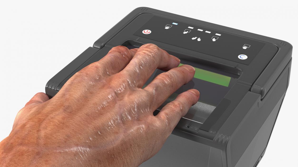 Fingerprints Scanner with Hand Rigged 3D