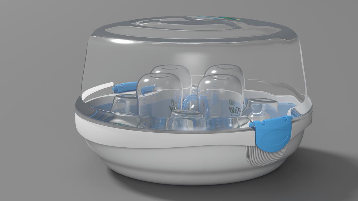 Philips AVENT Sterilizer with Baby Bottles Inside 3D model