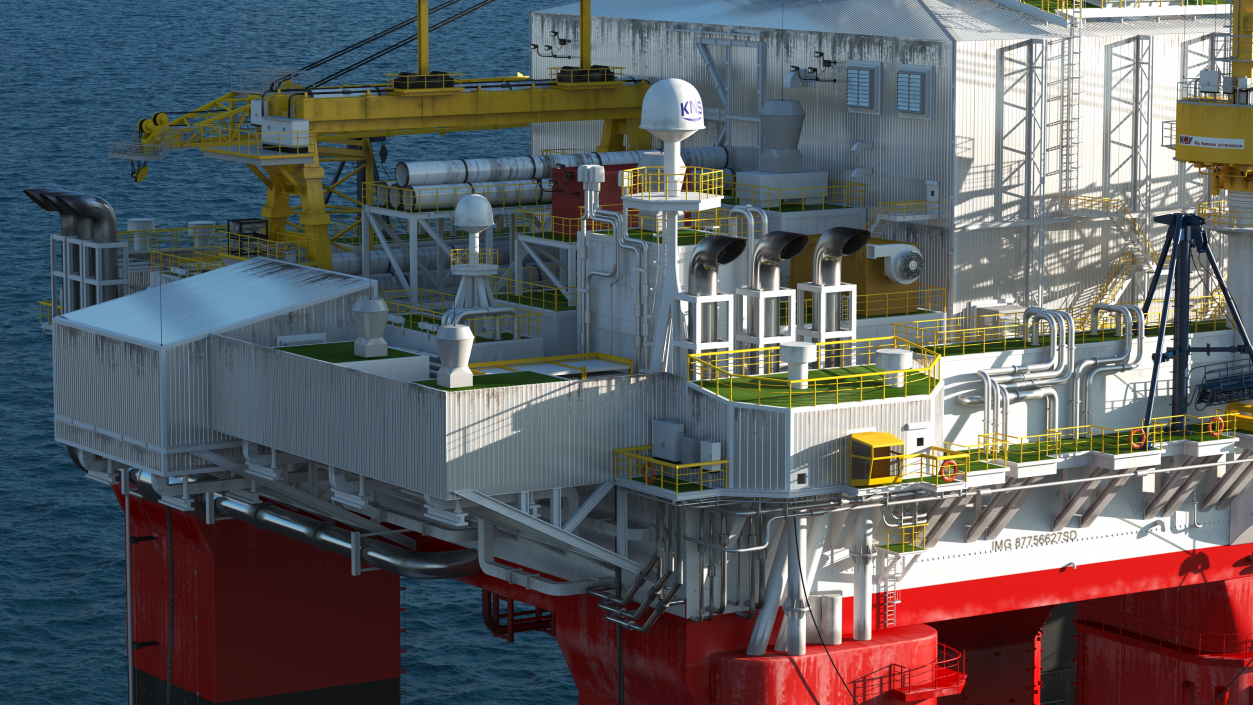 Black Marlin Heavy Load Carrier with Drilling Rig 3D model