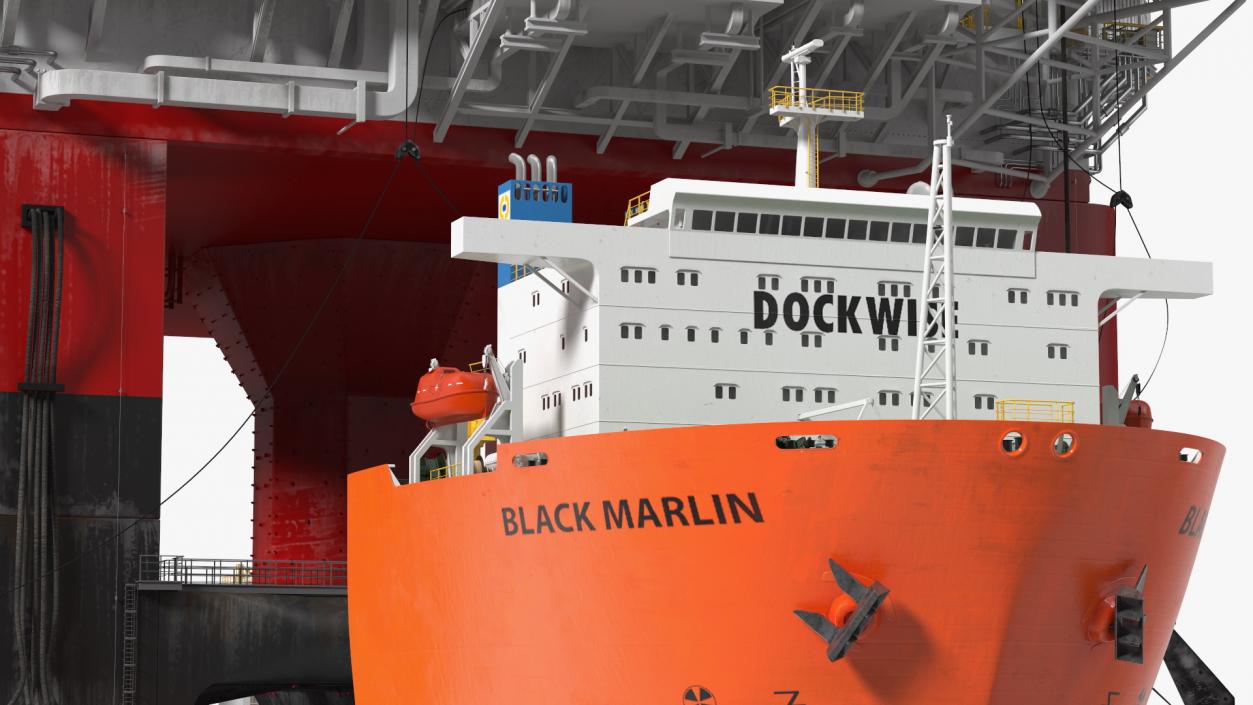 Black Marlin Heavy Load Carrier with Drilling Rig 3D model