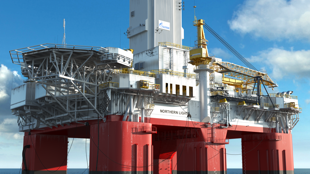 Black Marlin Heavy Load Carrier with Drilling Rig 3D model