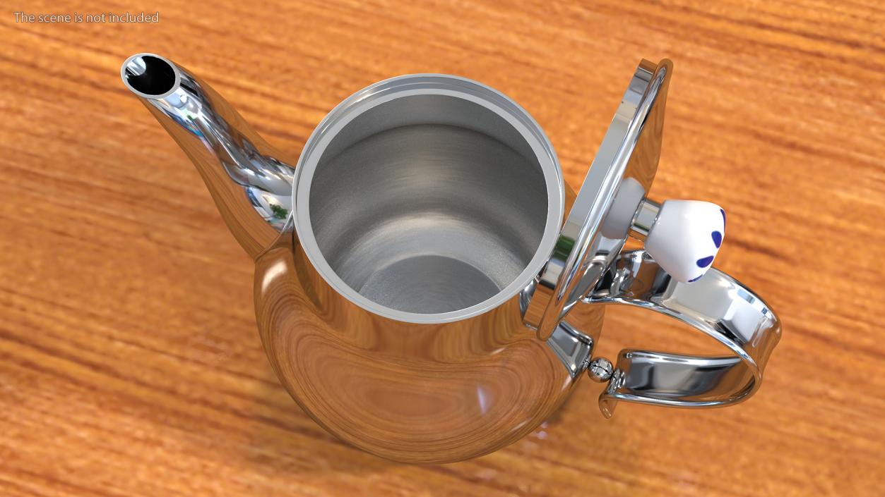 Stainless Steel Teapot 3D