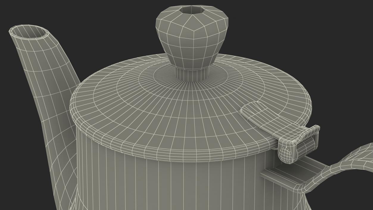 Stainless Steel Teapot 3D