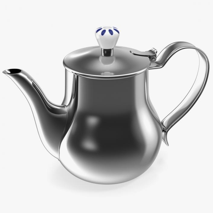 Stainless Steel Teapot 3D