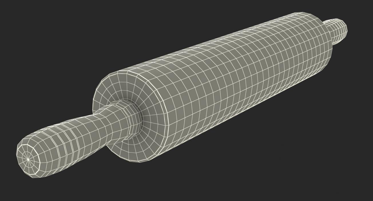 Dough on Board with Rolling Pin 3D Models Collection 3D