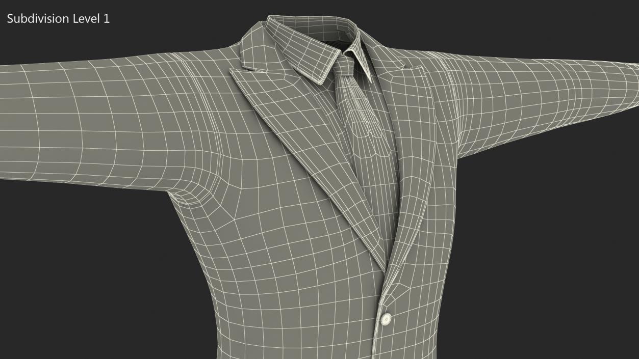 3D Mans Formal Grey Suit