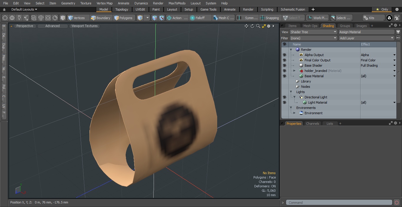 Mockup Kraft Paper Cup Holder One Cup 3D