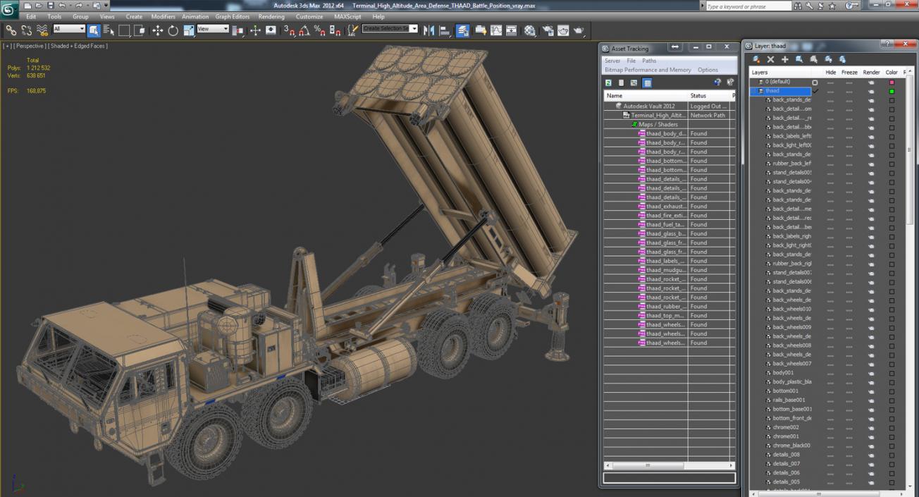 Terminal High Altitude Area Defense THAAD Battle Position 3D