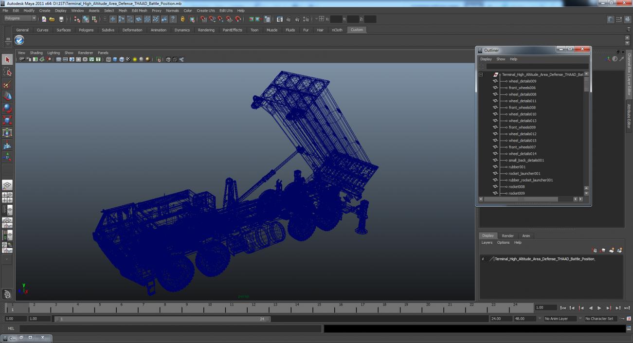 Terminal High Altitude Area Defense THAAD Battle Position 3D