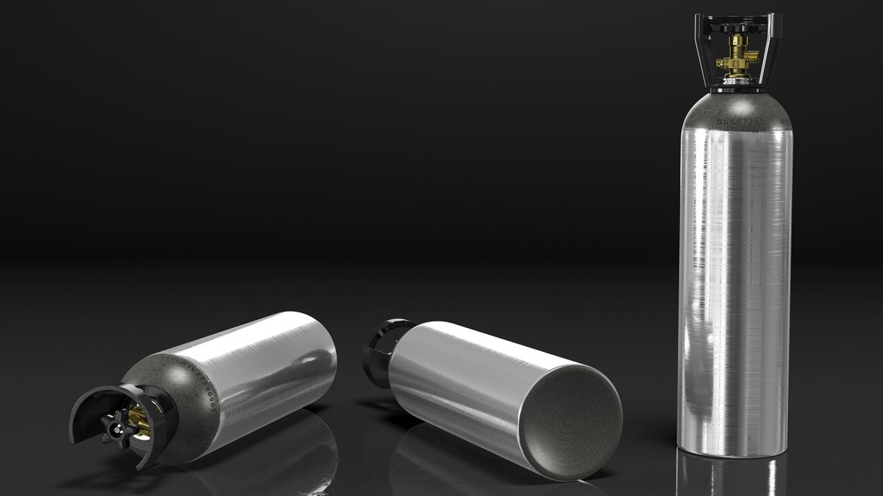 3D Aluminum CO2 Cylinder