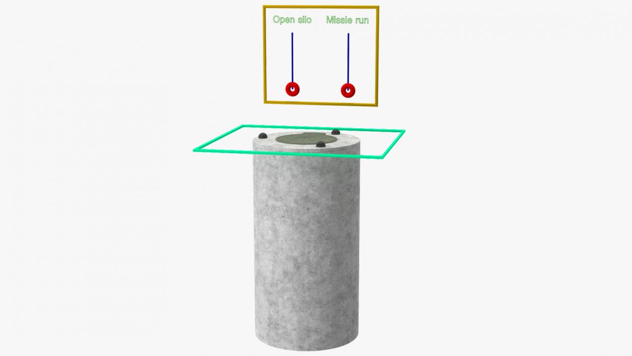 Silo Based Missile System Sarmat Rigged 3D model