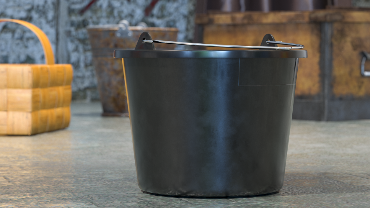 3D Construction Bucket 10L model