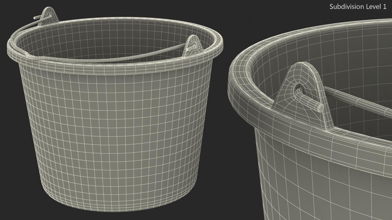 3D Construction Bucket 10L model