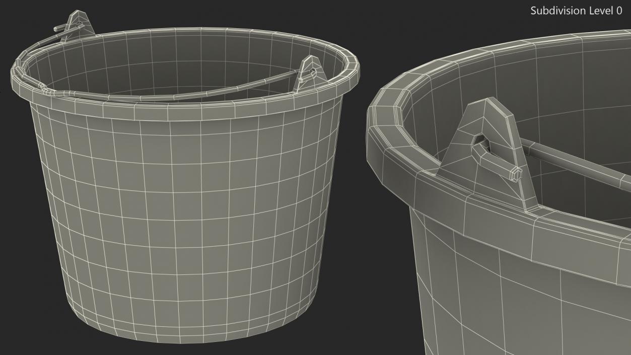 3D Construction Bucket 10L model