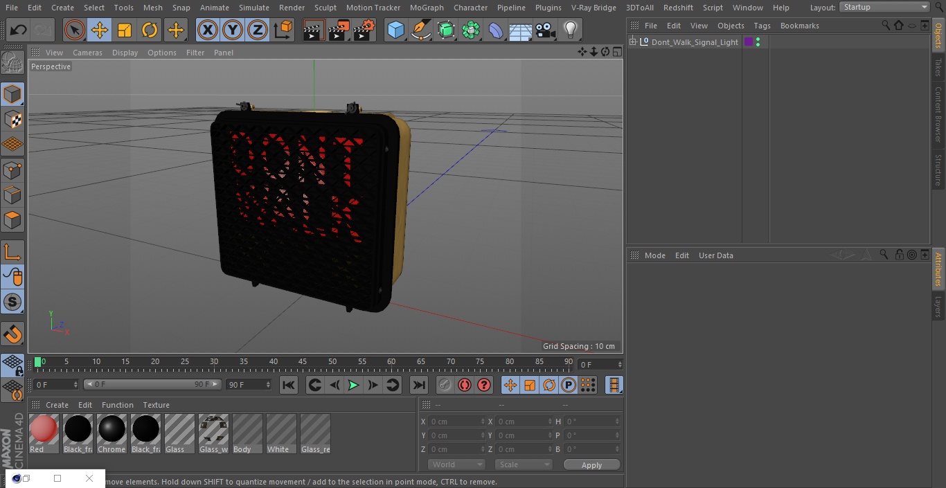 Dont Walk Signal Light 3D