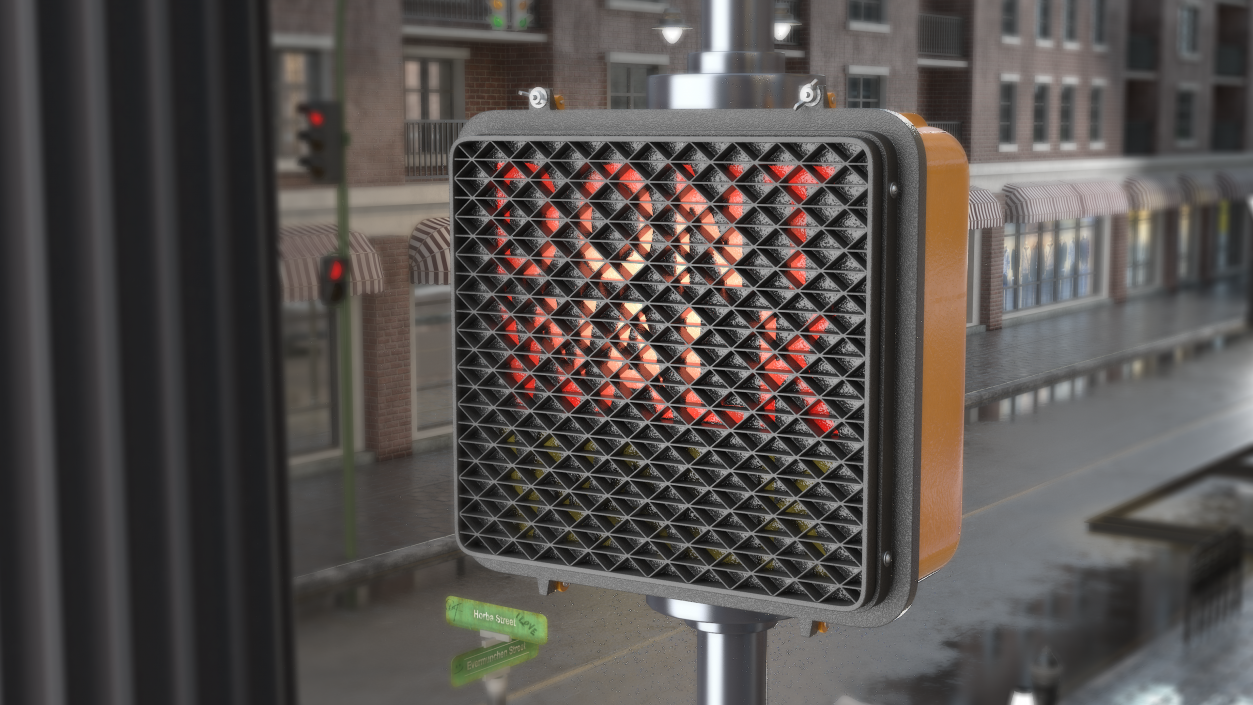 Dont Walk Signal Light 3D