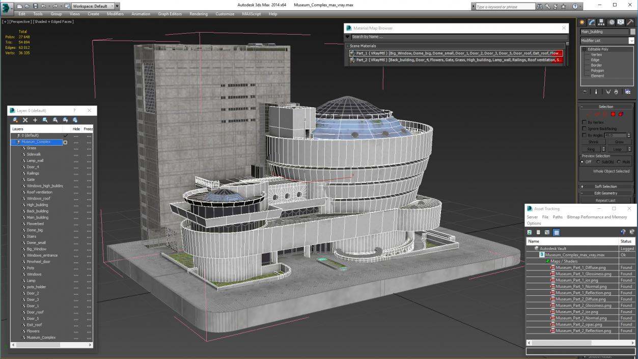 Museum Complex 3D model