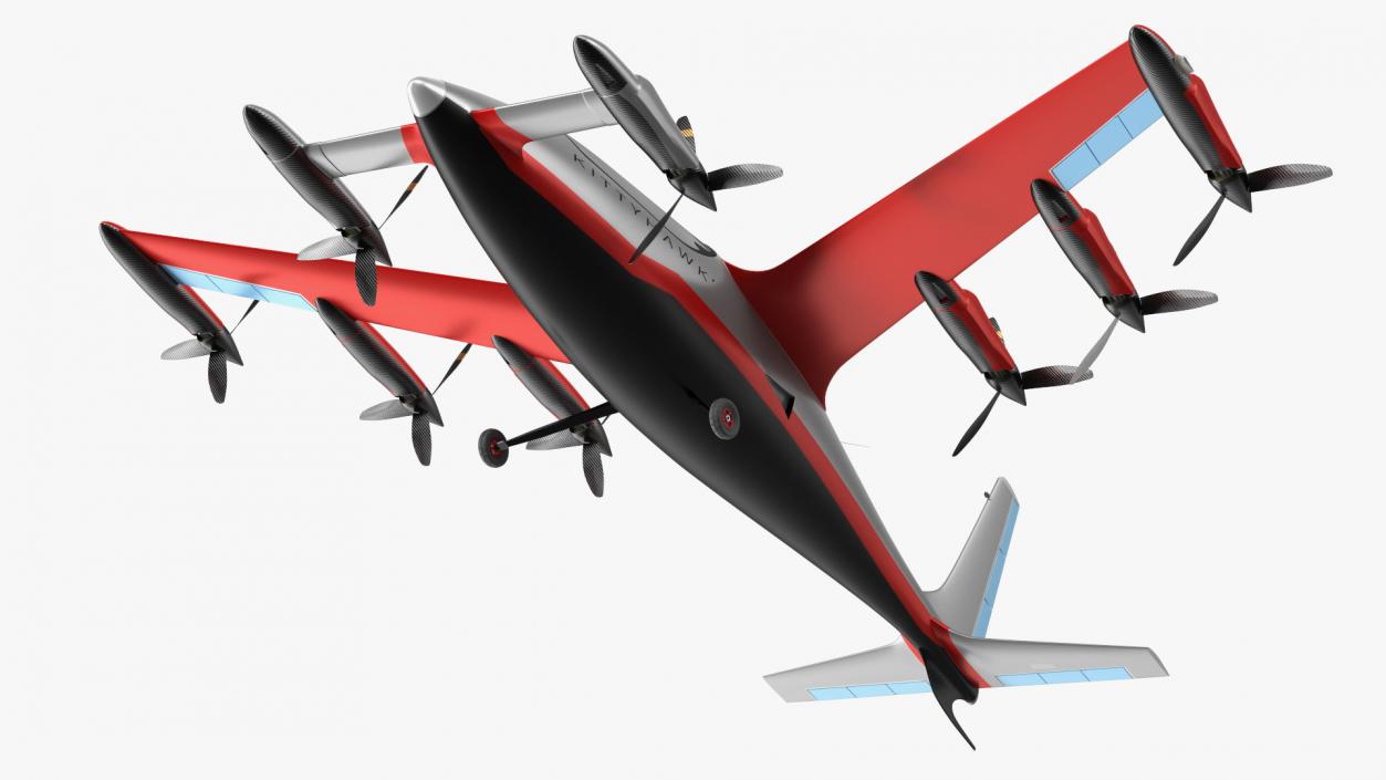 3D Kittyhawk Electric Air Taxi Red