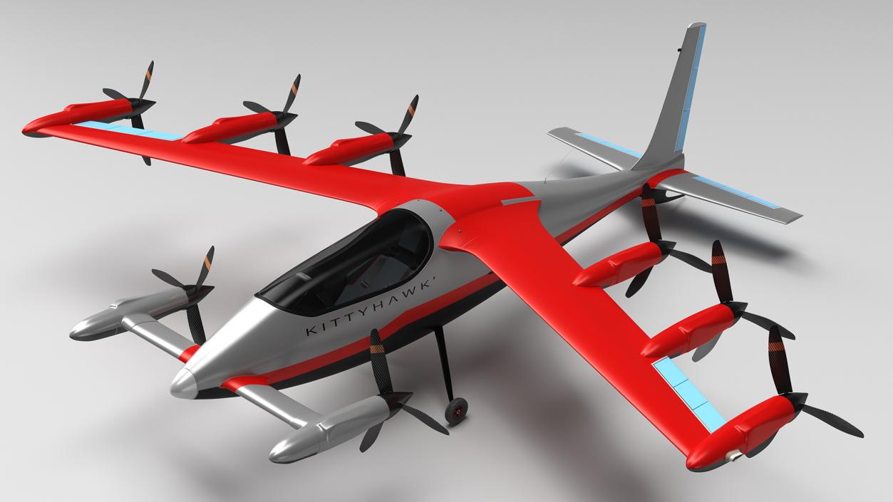 3D Kittyhawk Electric Air Taxi Red