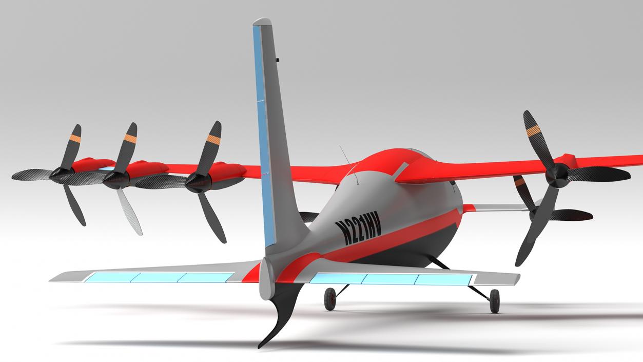 3D Kittyhawk Electric Air Taxi Red