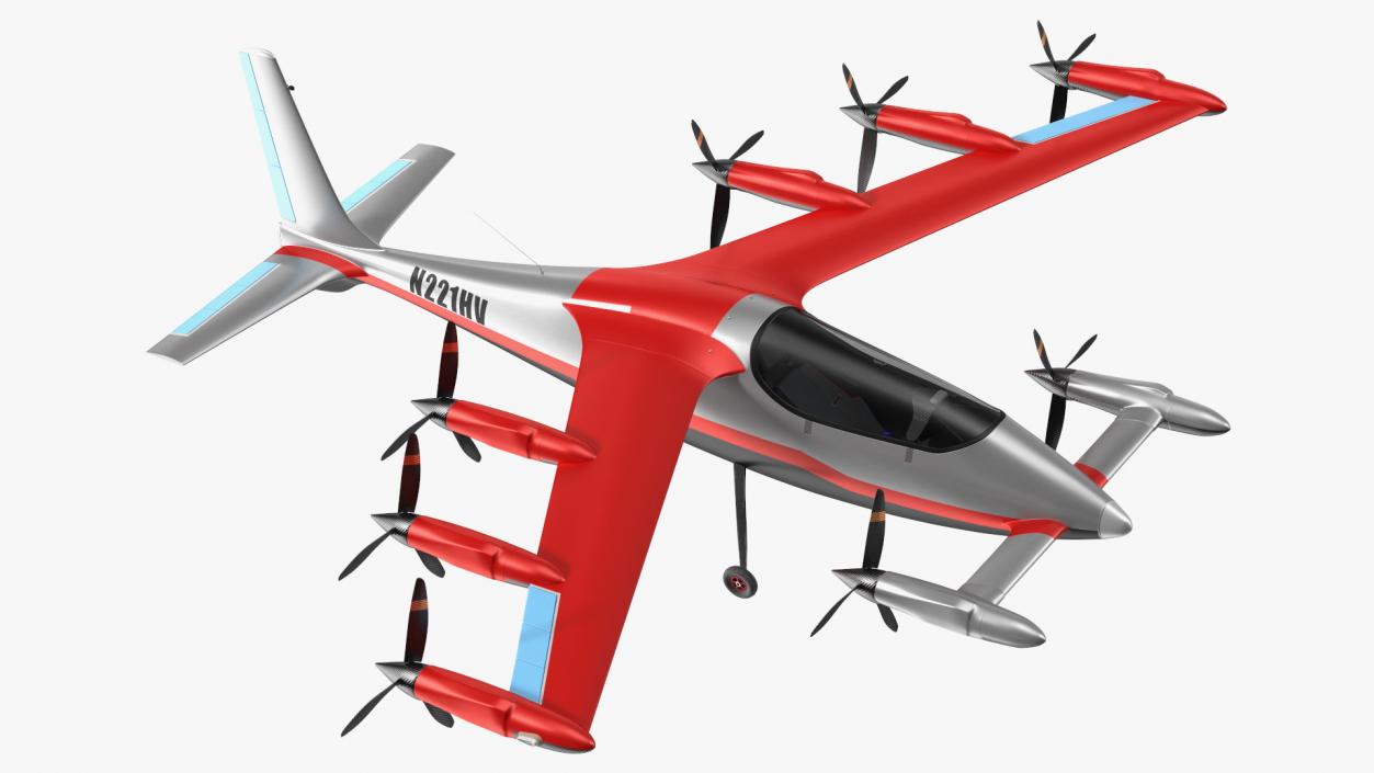 3D Kittyhawk Electric Air Taxi Red