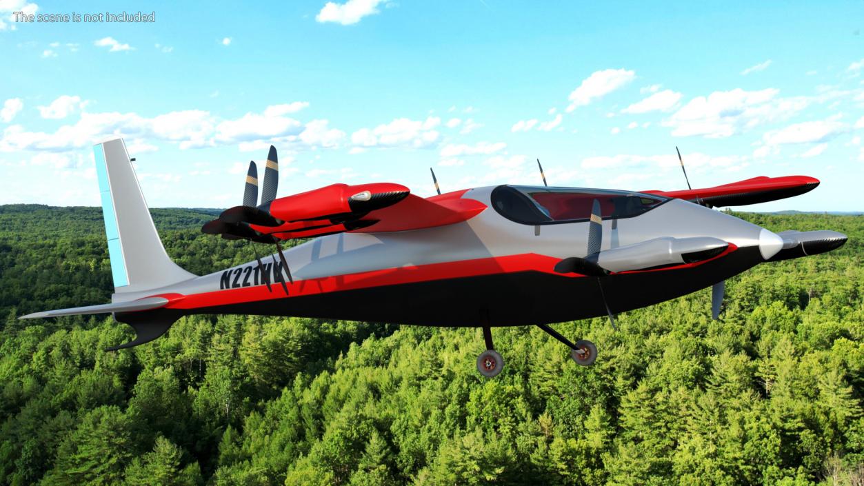 3D Kittyhawk Electric Air Taxi Red