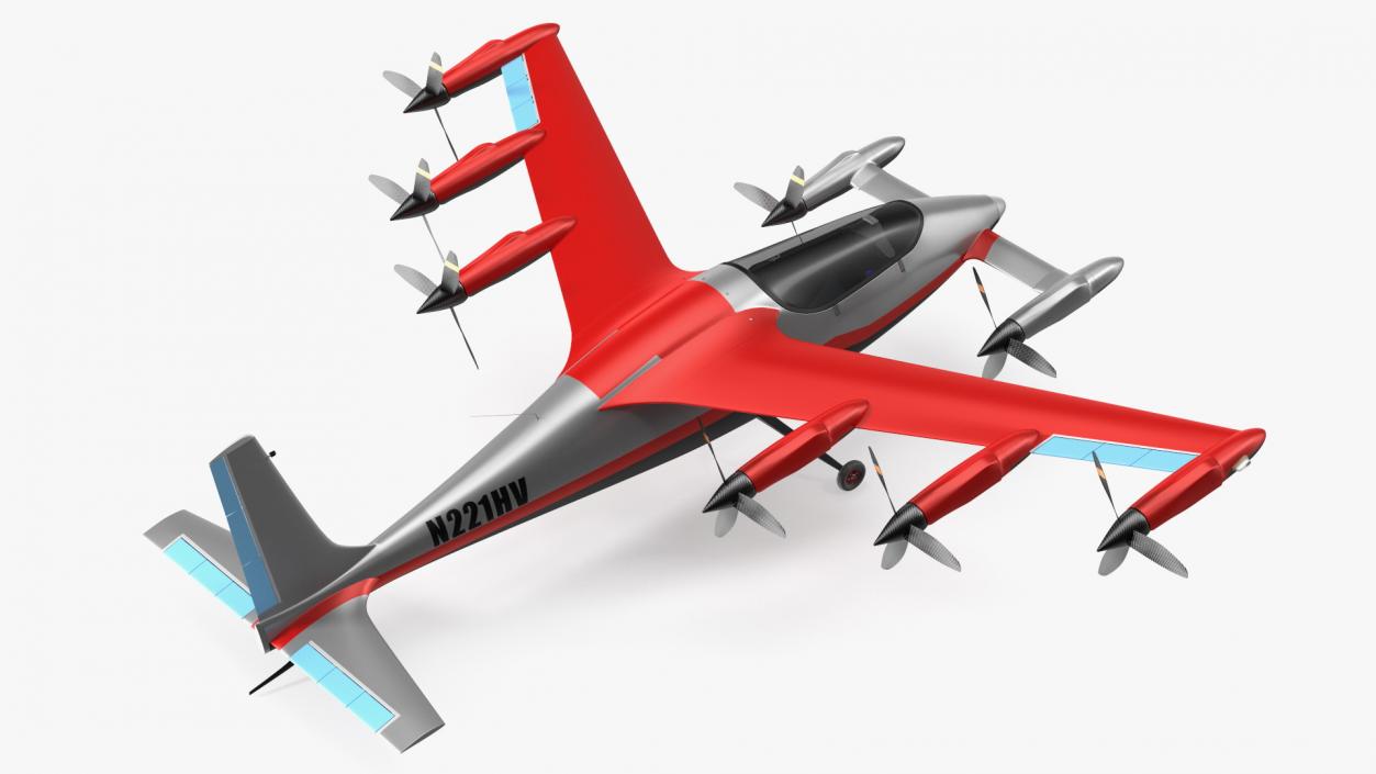 3D Kittyhawk Electric Air Taxi Red