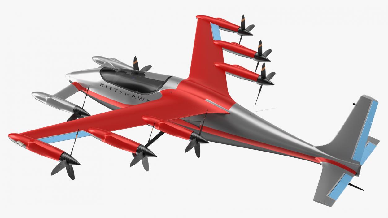 3D Kittyhawk Electric Air Taxi Red