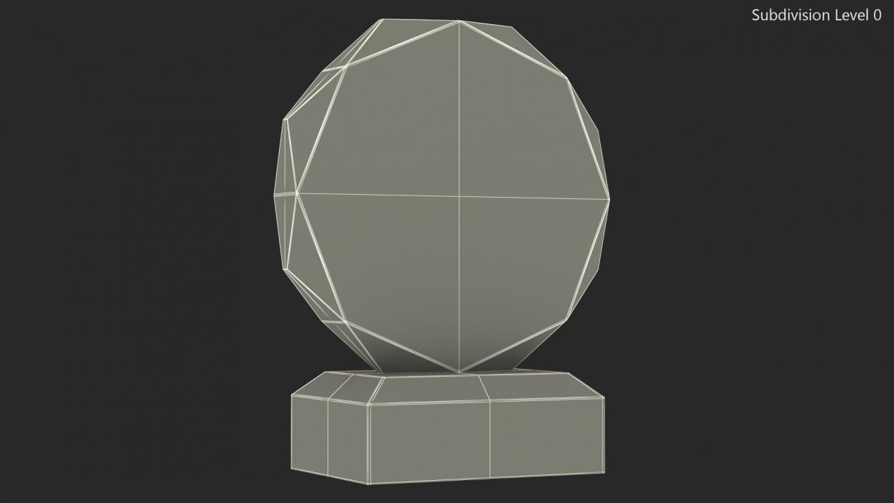 Octahedron Glass Award Trophy 3D model