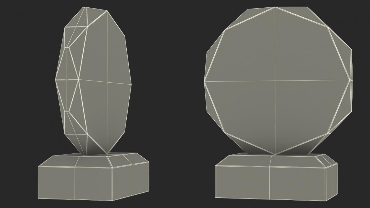 Octahedron Glass Award Trophy 3D model