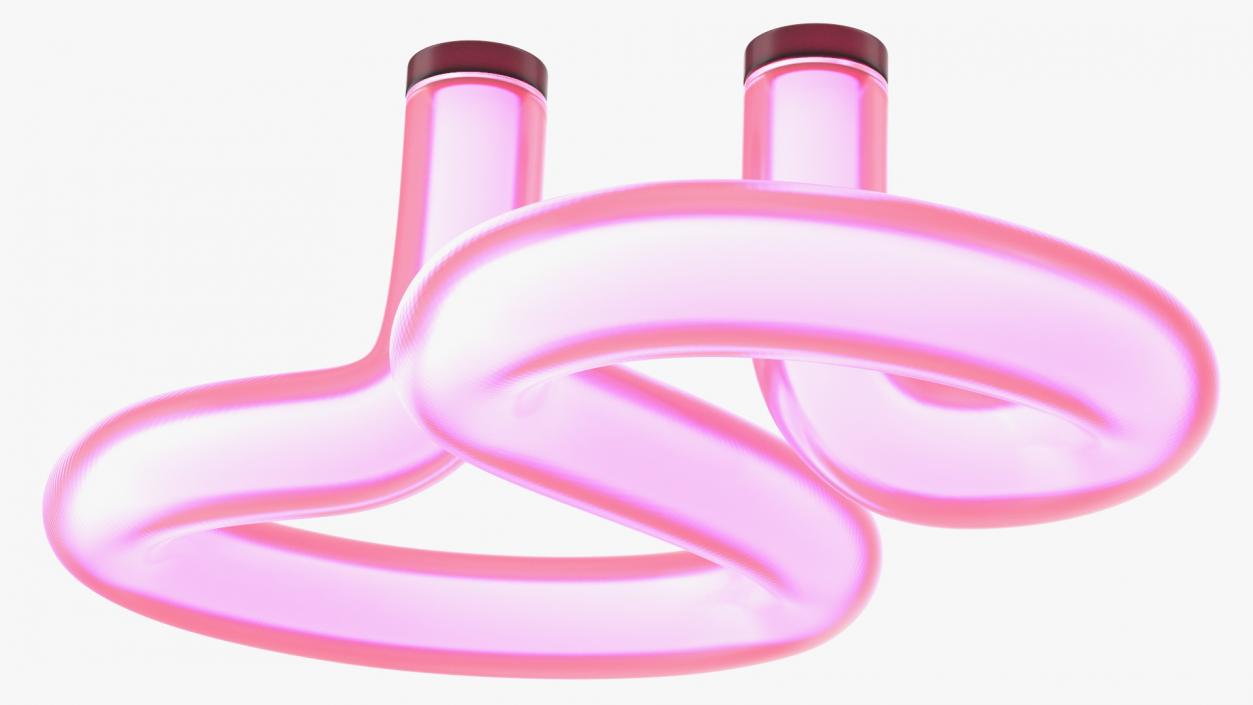 3D Glowing Neon Tube Light Digit 8