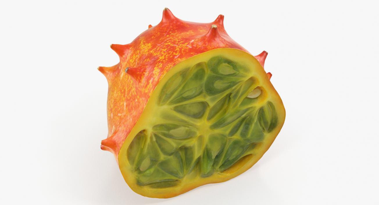 Horned Melon Kiwano Half 3D model