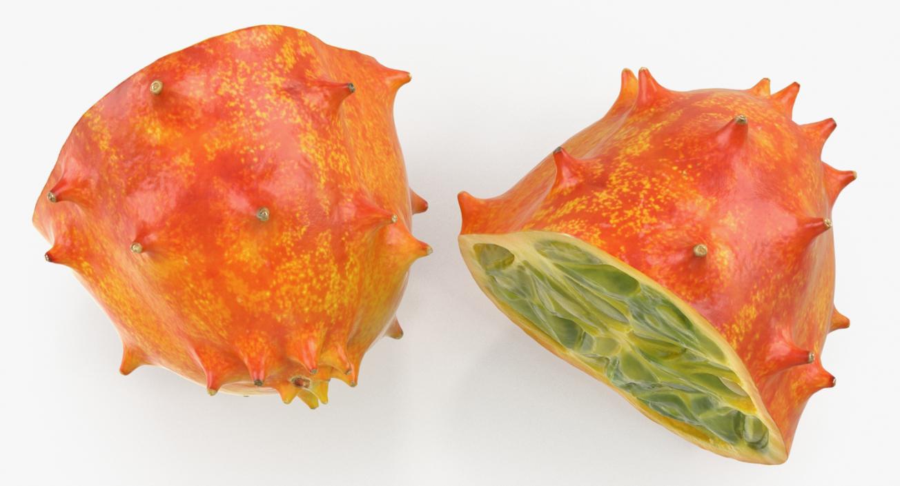 Horned Melon Kiwano Half 3D model