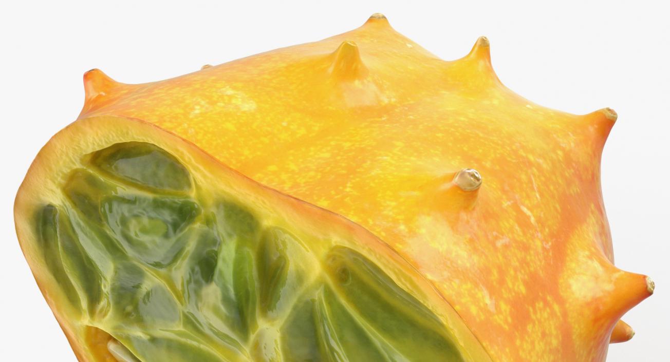 Horned Melon Kiwano Half 3D model