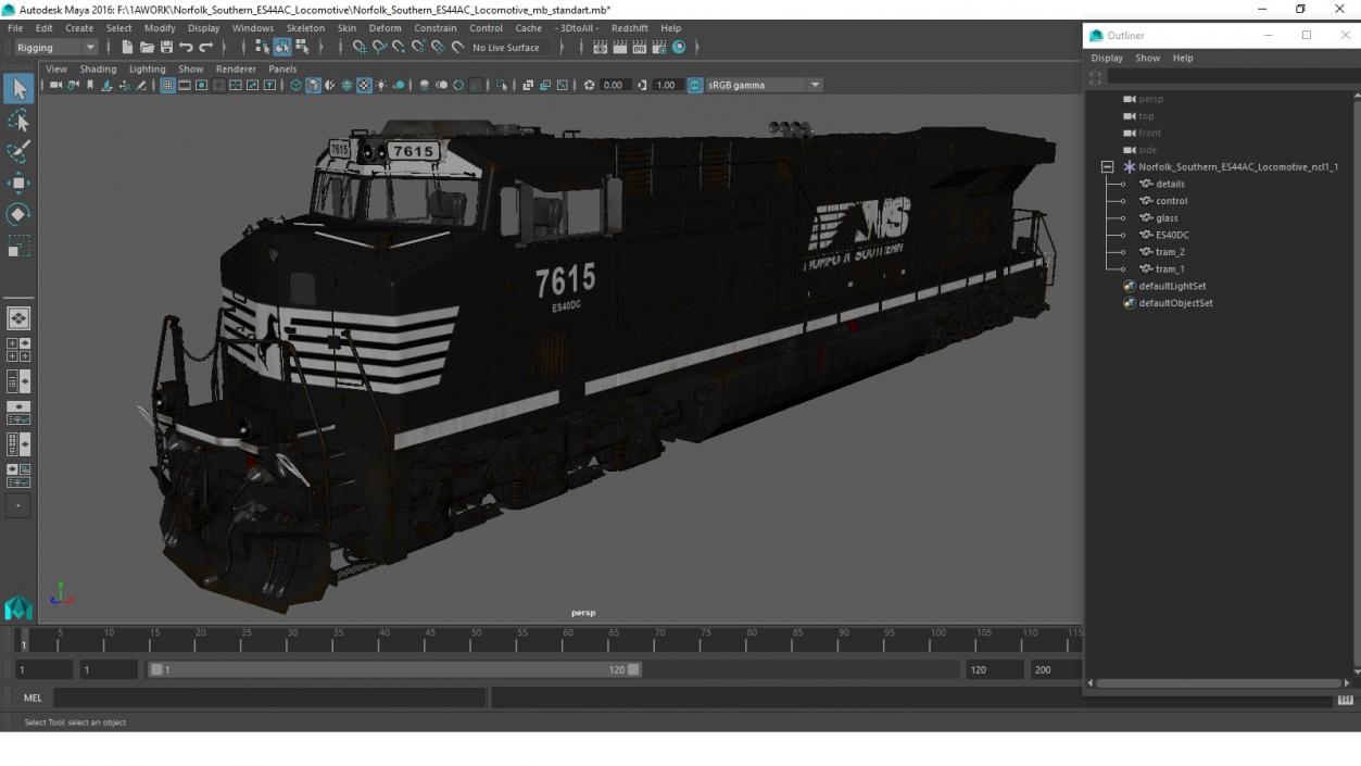 Norfolk Southern ES44AC Locomotive 3D model