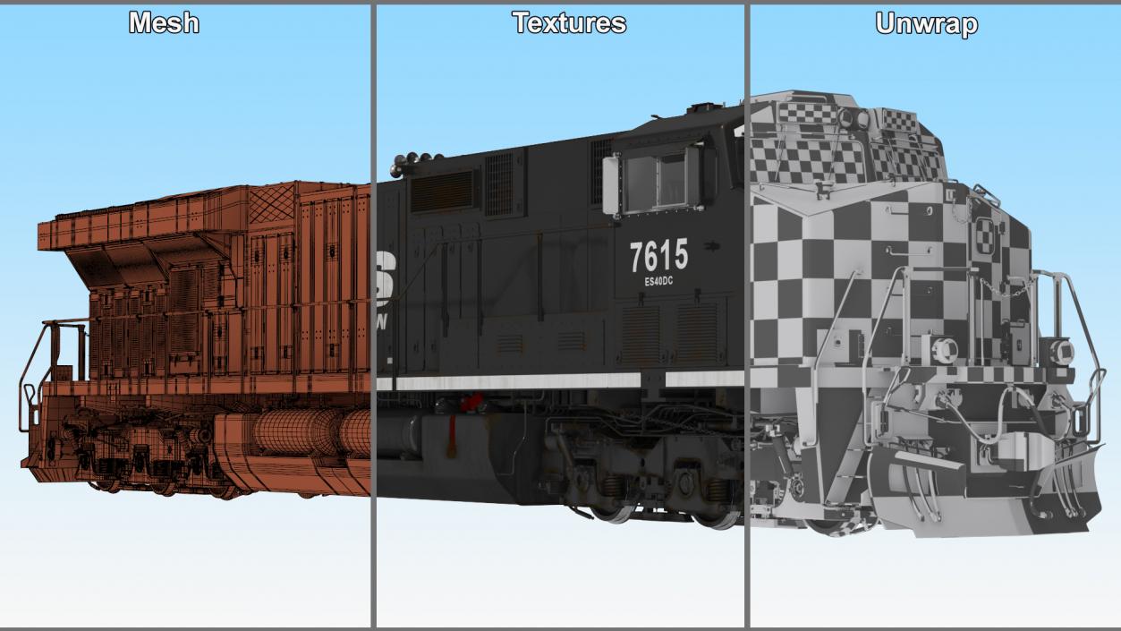 Norfolk Southern ES44AC Locomotive 3D model