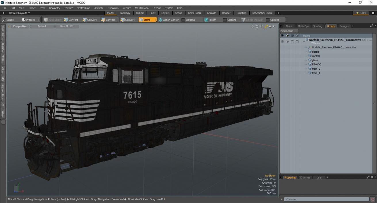 Norfolk Southern ES44AC Locomotive 3D model